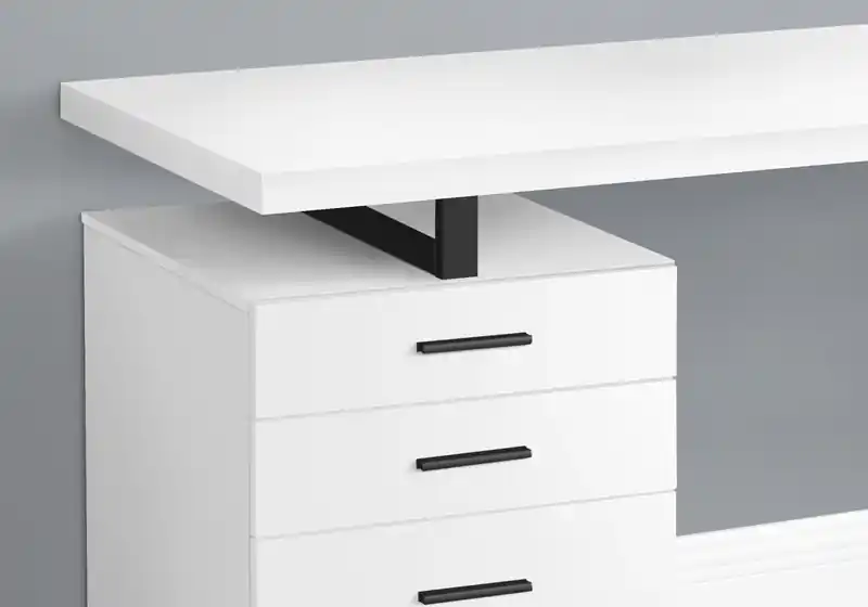 Clayton 47.25 Reversible Office Desk with 3-Drawers