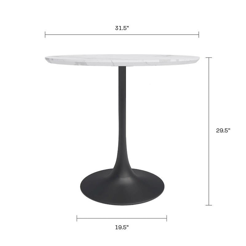 Jamesdar Kurv 31.5 Mid-Century Modern Cafe Table