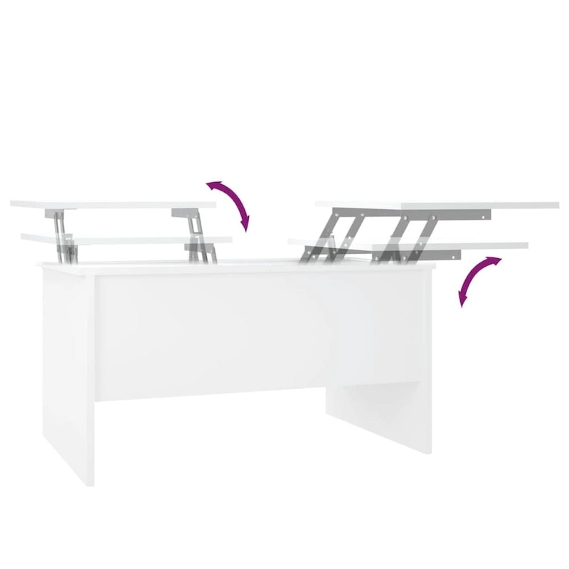 vidaXL Coffee Table Lift Top End Table Accent Side Sofa Table Engineered Wood - 31.5 x 19.7 x 16.7