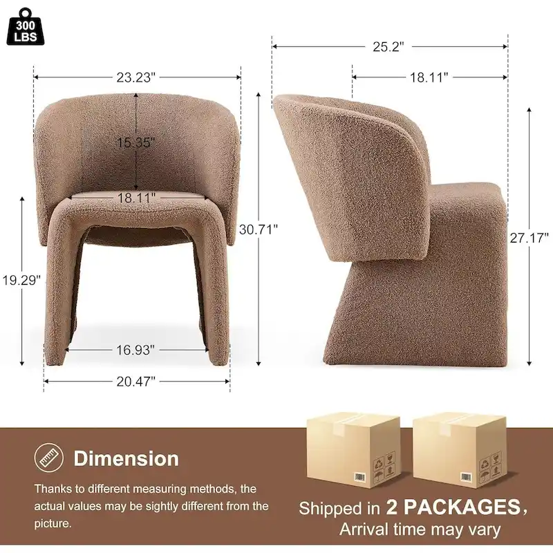 Barrel Dining Sofa Chairs Upholstered-Fully Wrapped