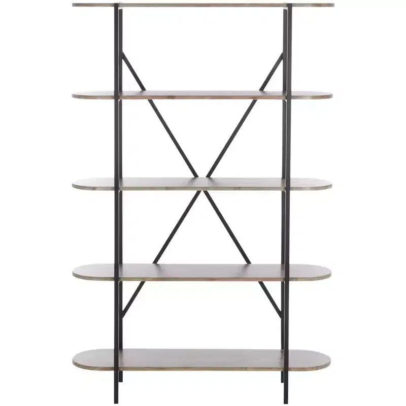 Figaro 4 Tier Bookcase - ETG4201 - Brown/Black - Safavieh