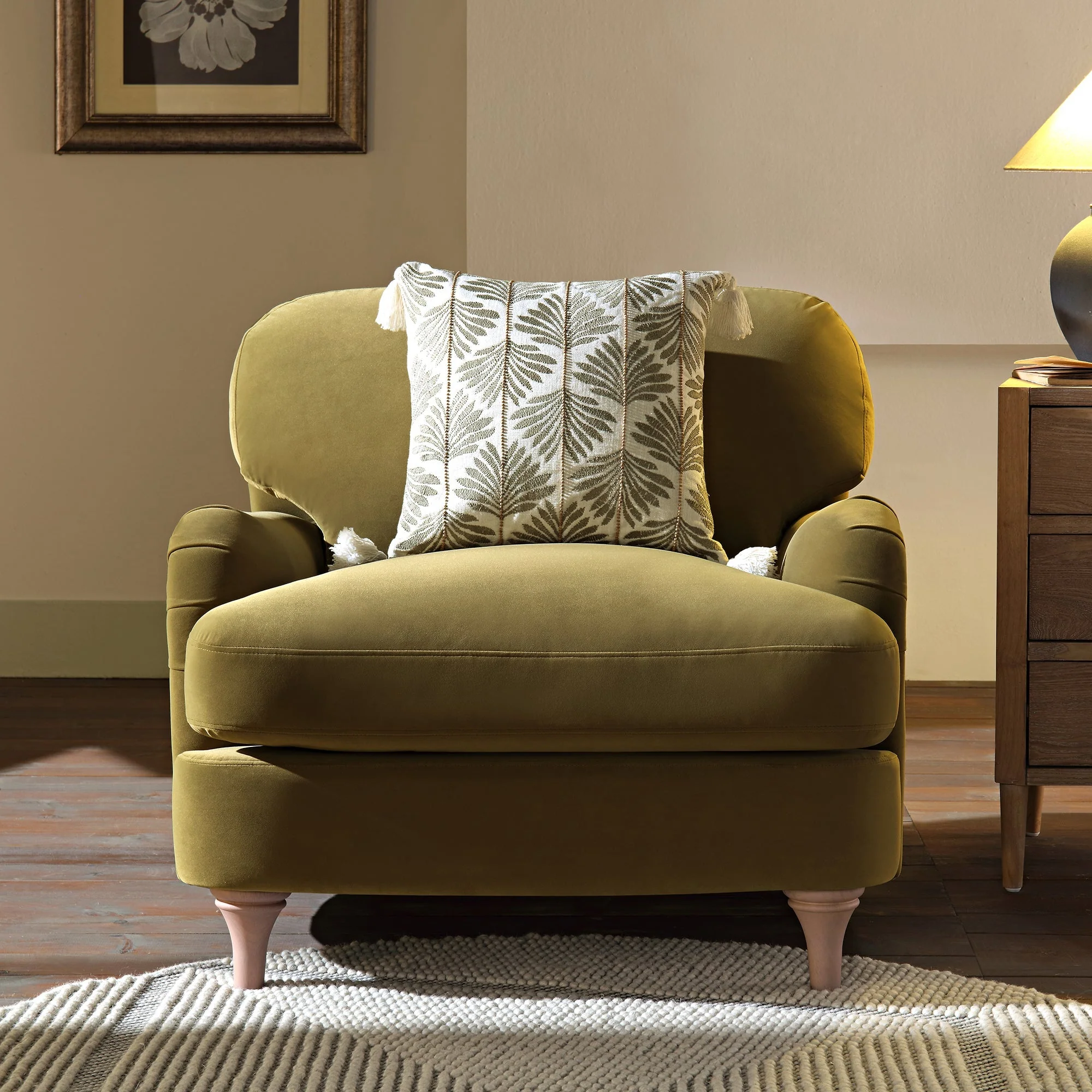 Velvet Sofa, 1-Seater