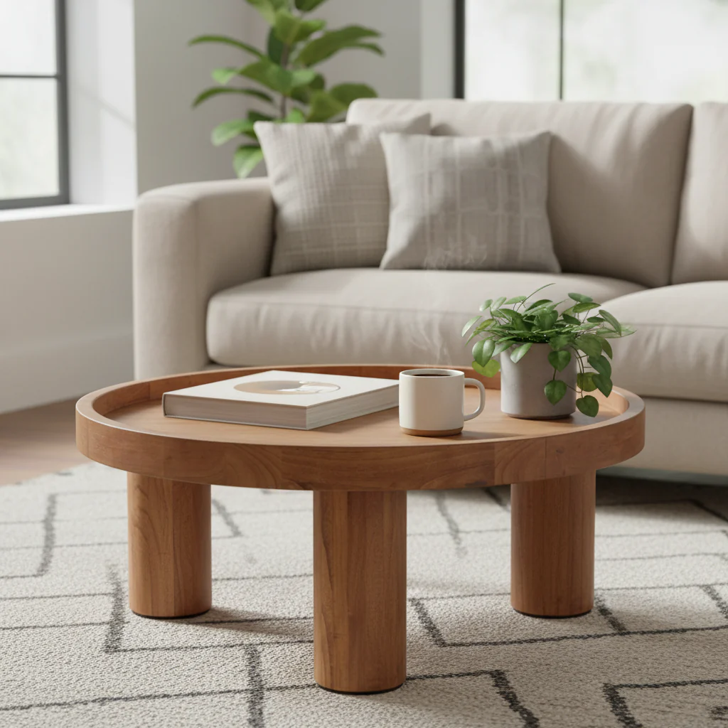 3 Leg Round Coffee Table - 36 W x 36 D x 15 H - 36Wx36Dx15H