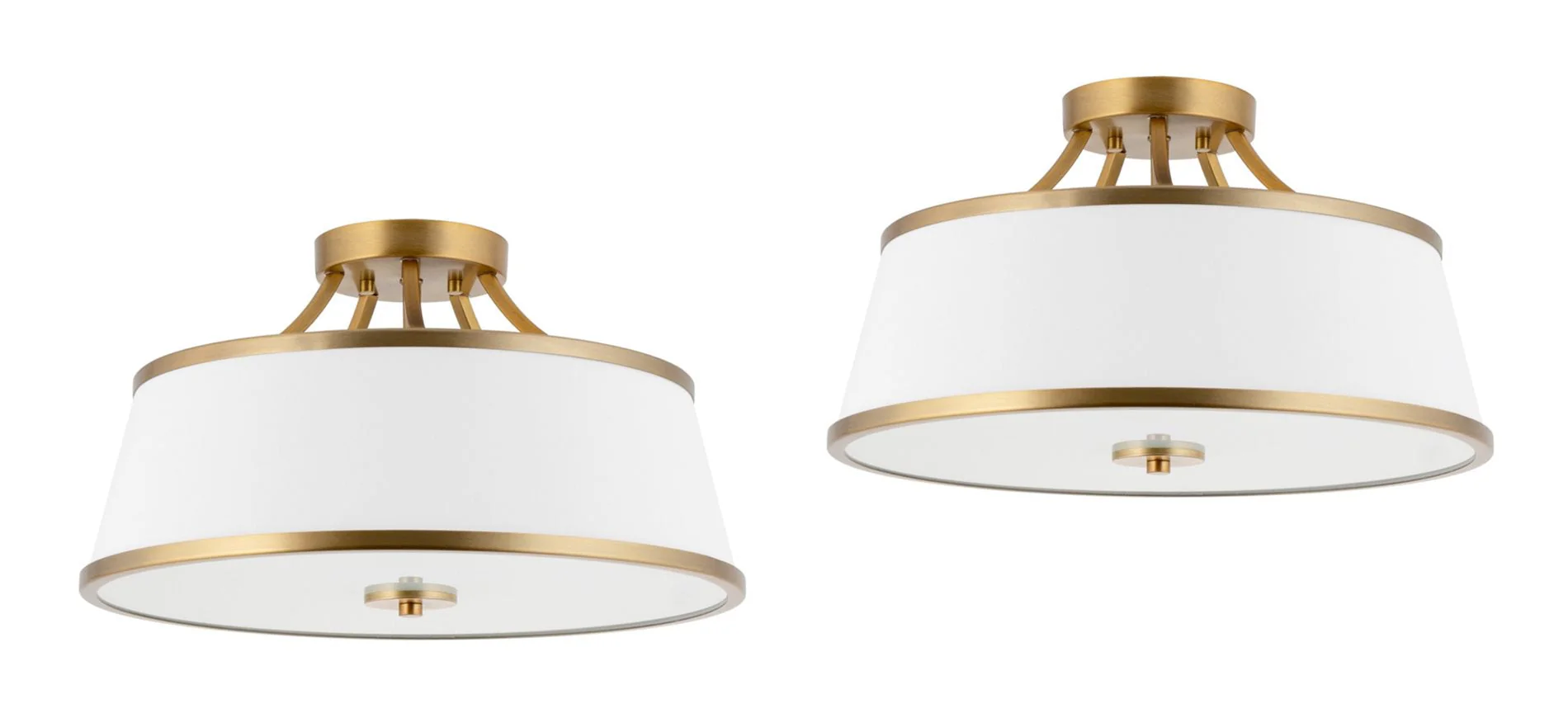 Zoey 18 Modern 3-Light Semi-Flush Mount Ceiling Light