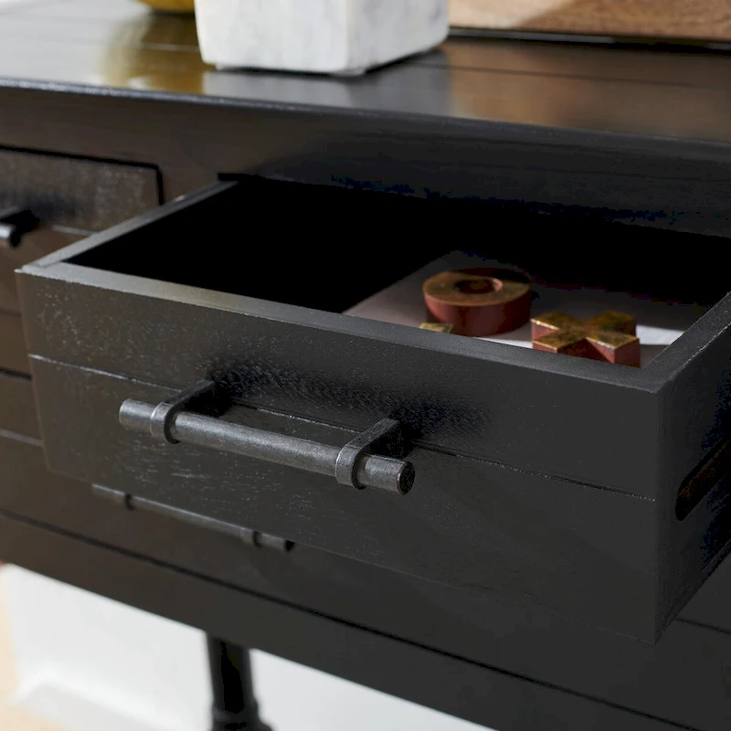 SAFAVIEH Philomene Distressed White 3-Drawer Console Table - 23.5 W x 13 L x 29.5 H - 24Wx13Dx30H