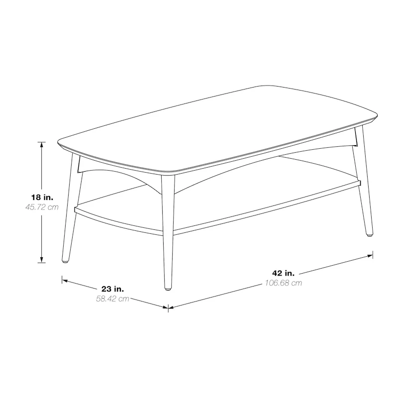 Mid Century Copenhagen Coffee Table in Walnut Finish