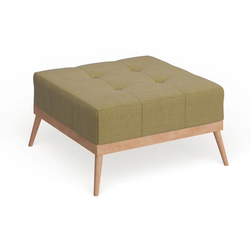 Christopher Knight Home Carson Lund Mid-century Tufted Fabric Square Ottoman Table