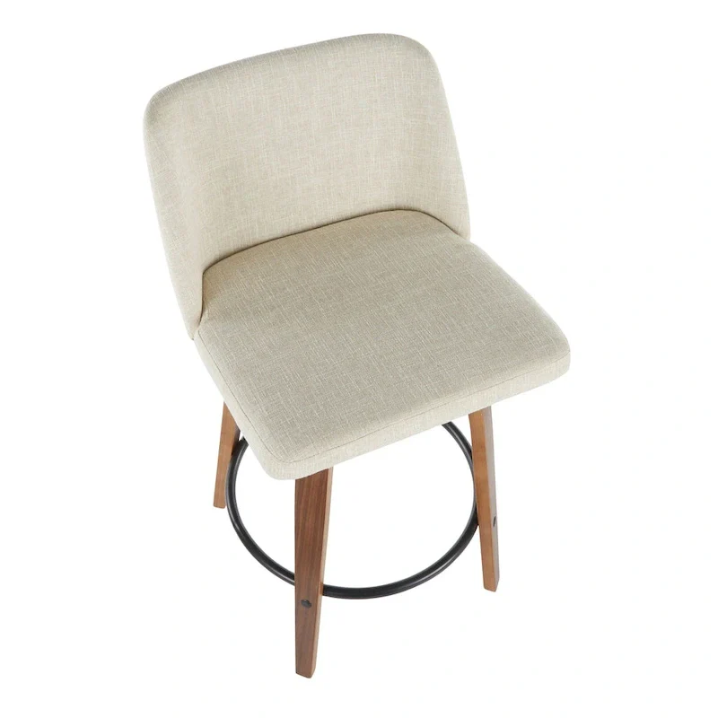 Carson Carrington Vallberga 26 Counter Stool with Black Round Footrest (Set of 2)