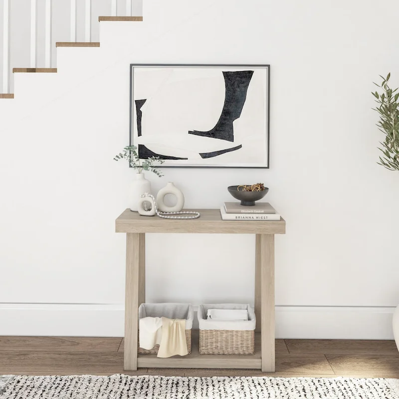 Plank and Beam Classic Console Table with Shelf - 36