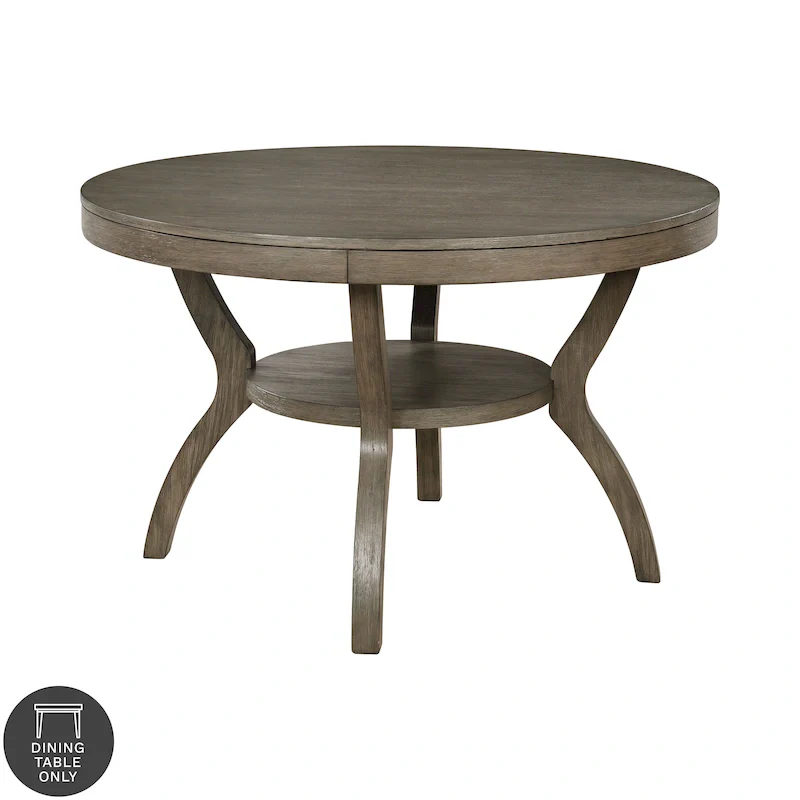 Melody Fields Rustic 48-inch Grey Wood Round Dining Table