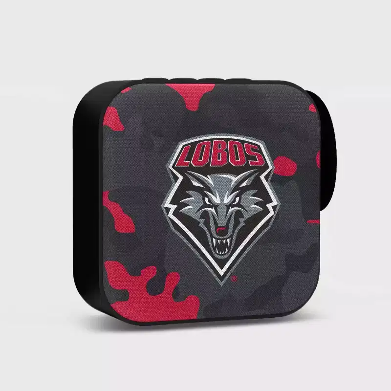 NCAA New Mexico Lobos Bluetooth Portable Speaker with FM Radio: USB & MicroSD Compatible