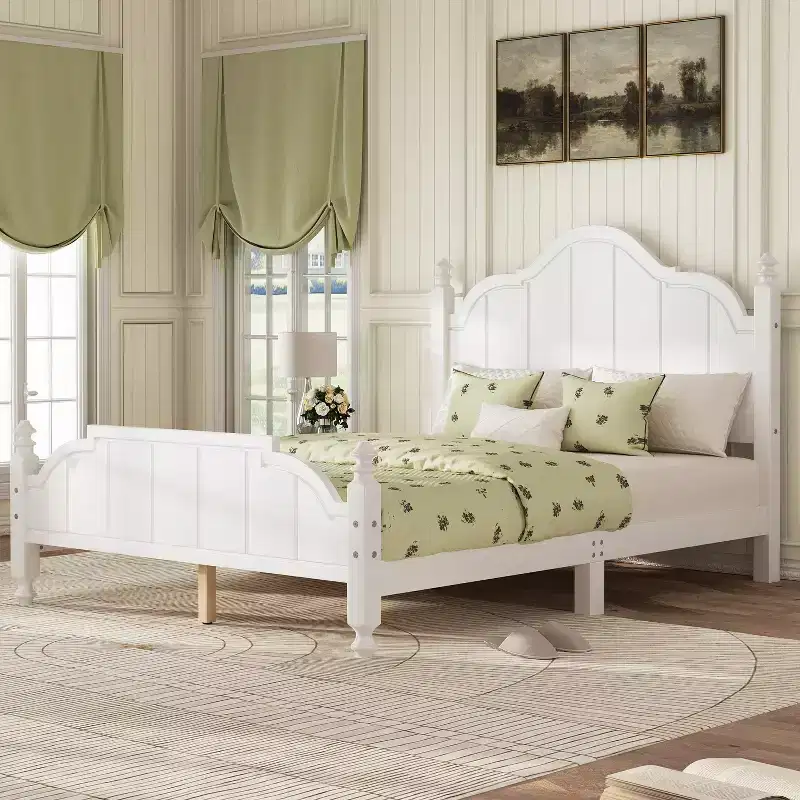 GDFStudio Matilda Vintage Wooden Bed Frame