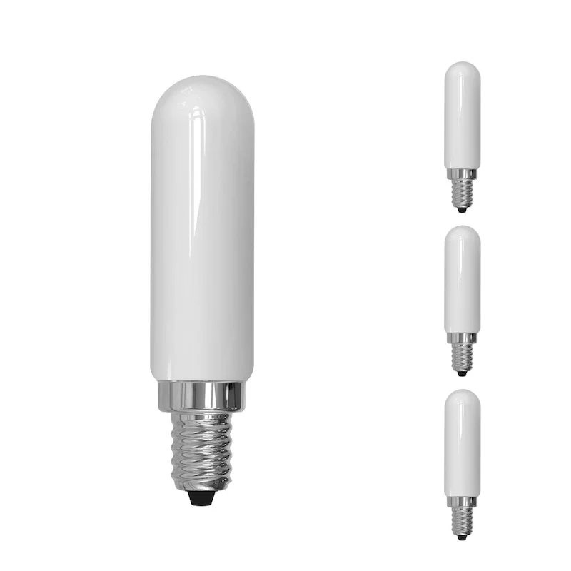 Bulbrite LED Filament Pack of (4) 4.5 Watt Dimmable T6 Light Bulbs with a Milky Finish and Candelabra (E12) Base