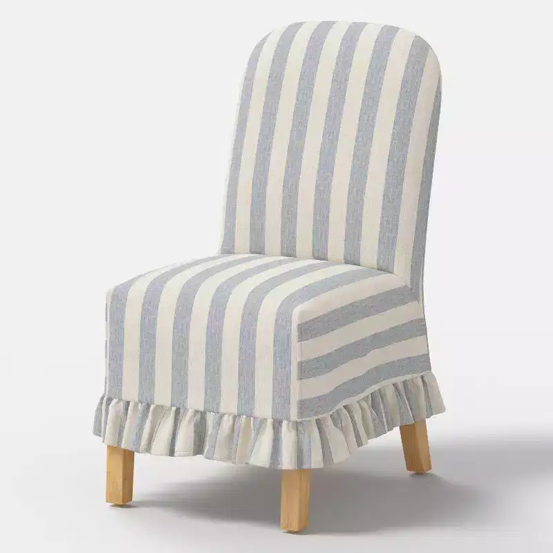 Rounded Back Slipcovered Dining Chair with Ruffle - Threshold