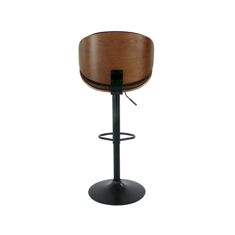 Signature Design by Ashley Harley Modern Adjustable Brown and Black Bar Stool