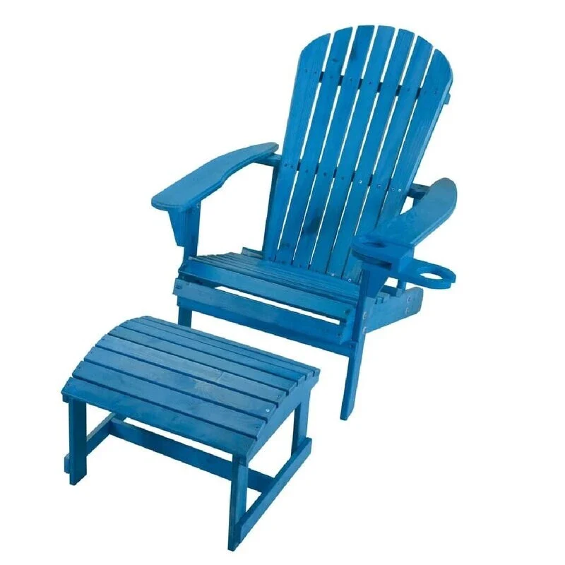 Earth Collection Adirondack Chair and Ottoman Set