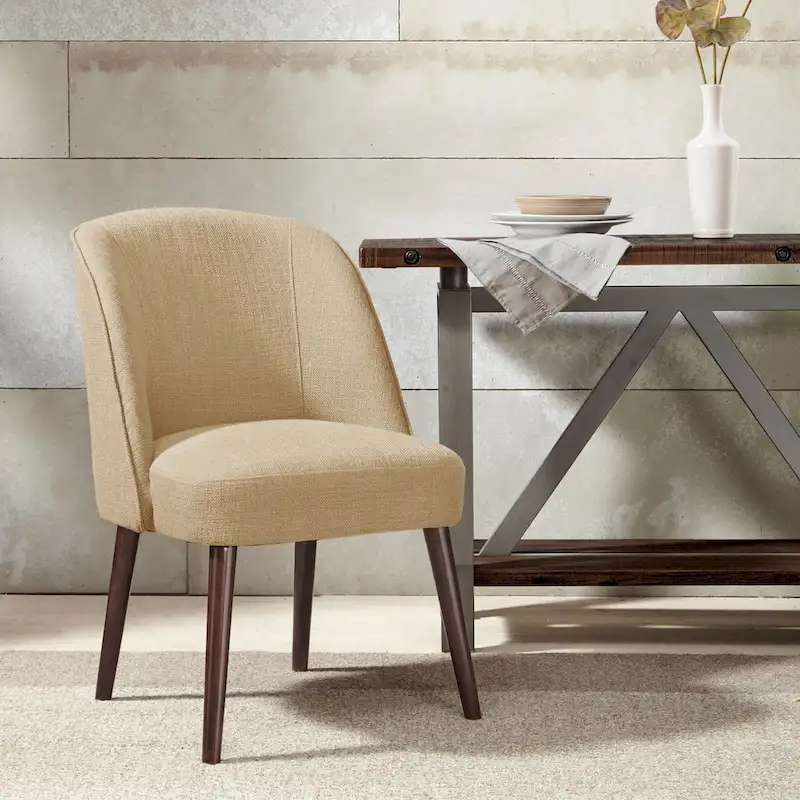 Natural round-back dining chair - 22.25 inches wide x 24.5 inches deep x 34.6 inches high