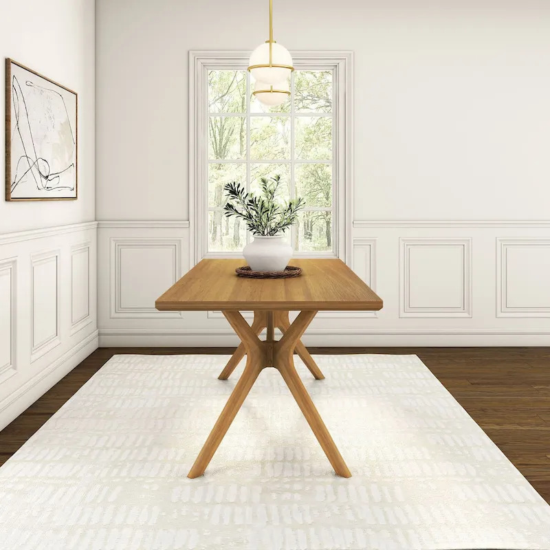 Plank and Beam Verso Cross Leg Rectangular Dining Table - 72