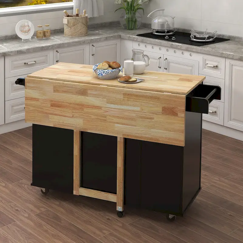 Multi Functional Kitchen Island&Cart/Buffet with Spice Rack and Towel Rack