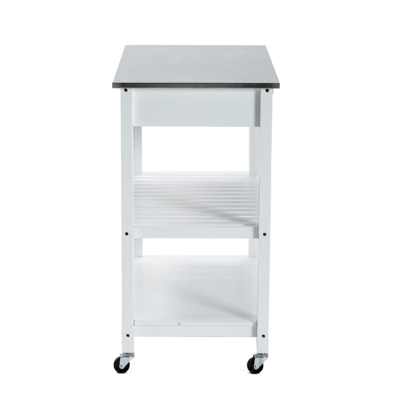 Holland Kitchen Cart With Stainless Steel Top