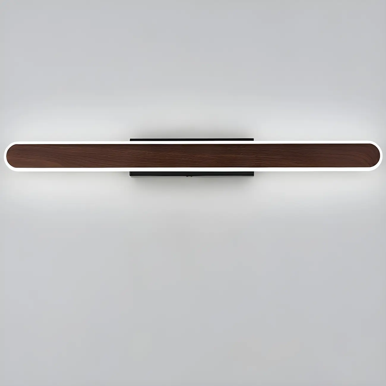 Modish Walnut Oval Acrylic LED Vanity Light