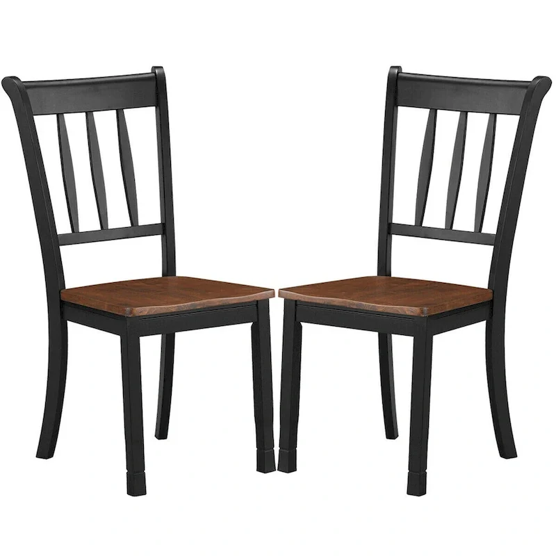 Gymax 4PCS Wooden Dining Side Chair High Back Armless Home Furniture - See Details