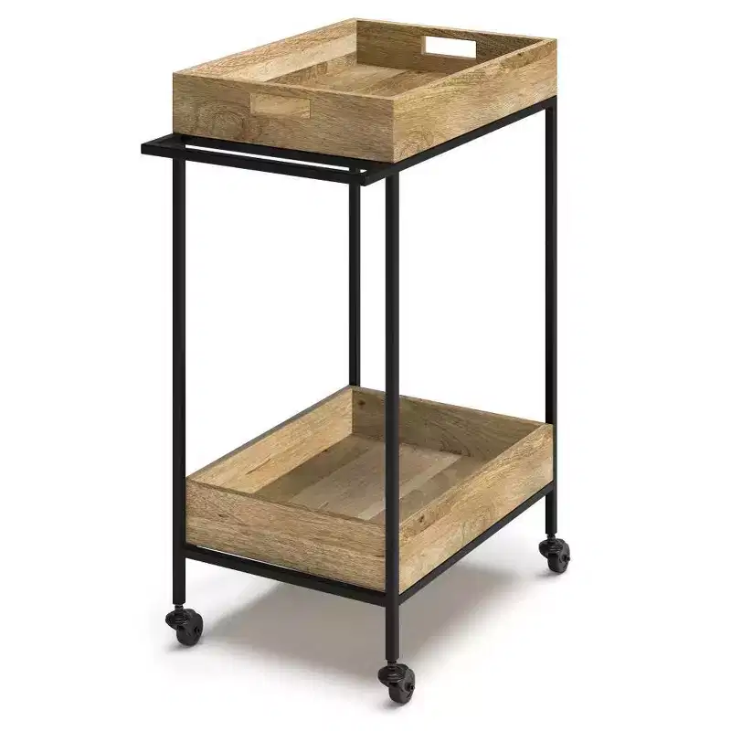 Trellis Bar Cart Natural - WyndenHall