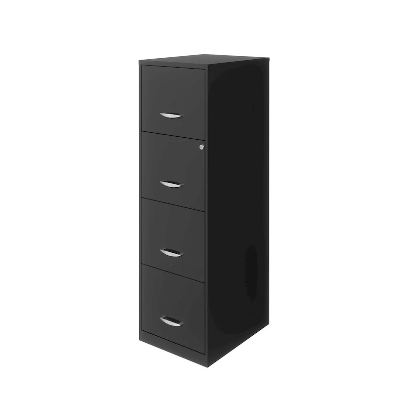 Grey 4-Drawer Vertical File Cabinet, Letter-Size, Steel