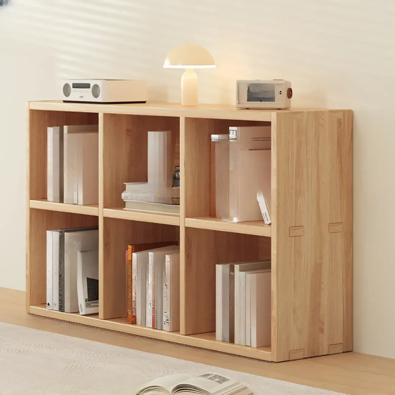Modern Modular Rectangular Lateral Pine Wood Bookcase