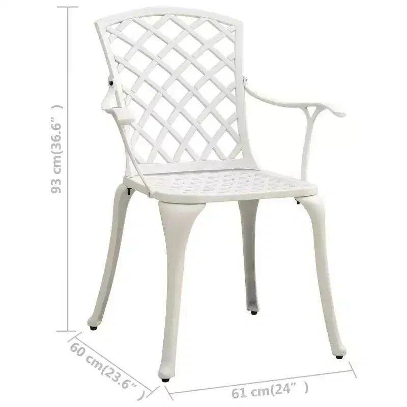 vidaXL Bistro Set Cast Aluminum