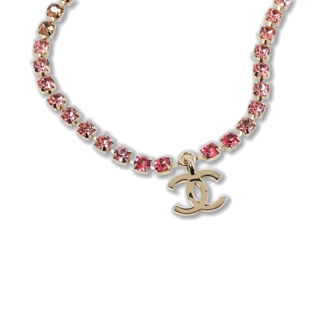 CCN360 24p Swarovski colorful crystal cc pendant necklace - ccjewelryacc