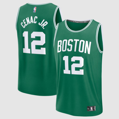 Boston Celtics Chris Cenac Jr. Fanatics Green 2026 Draft First Round Pick Fast Break Jersey - Icon Edition