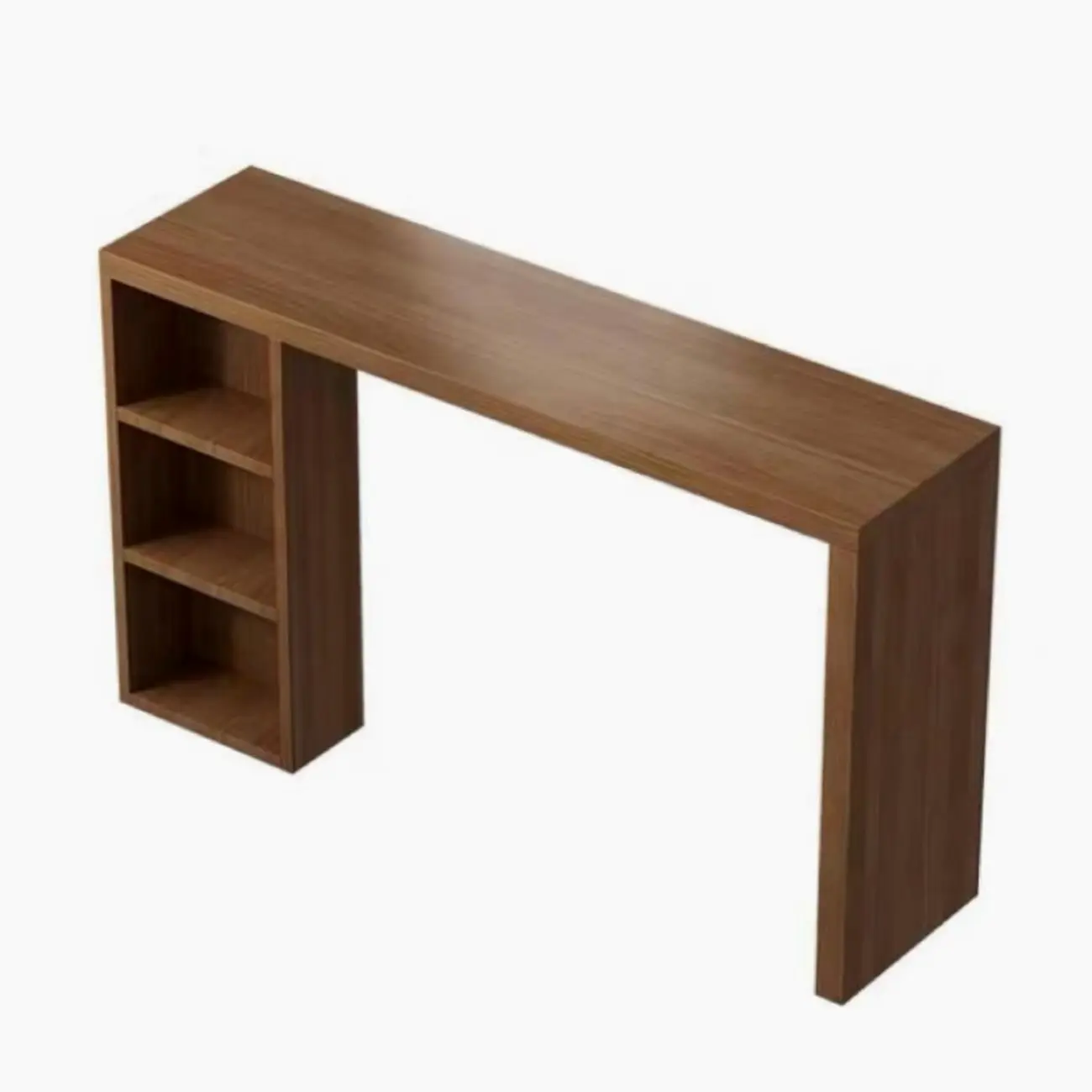 Simplistic Natural Wood 3 Cube Storage Home Bar Table