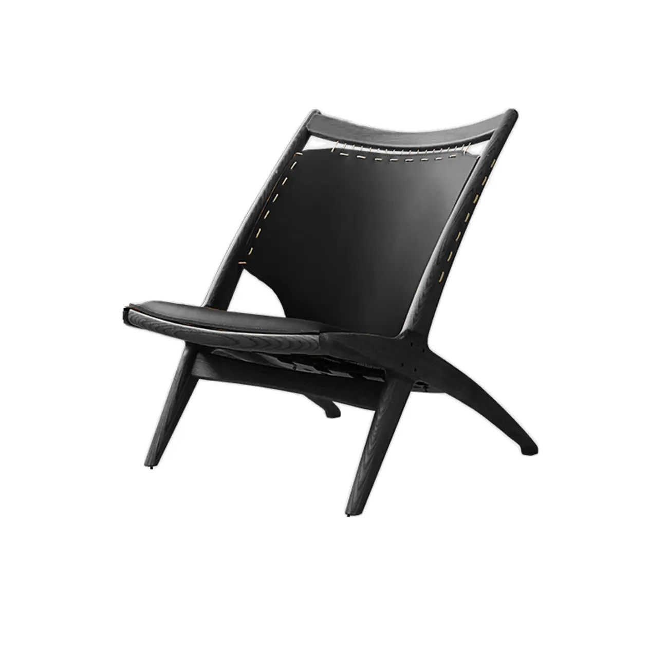 Minimalist Brown Saddle Leather Armchair Living Room