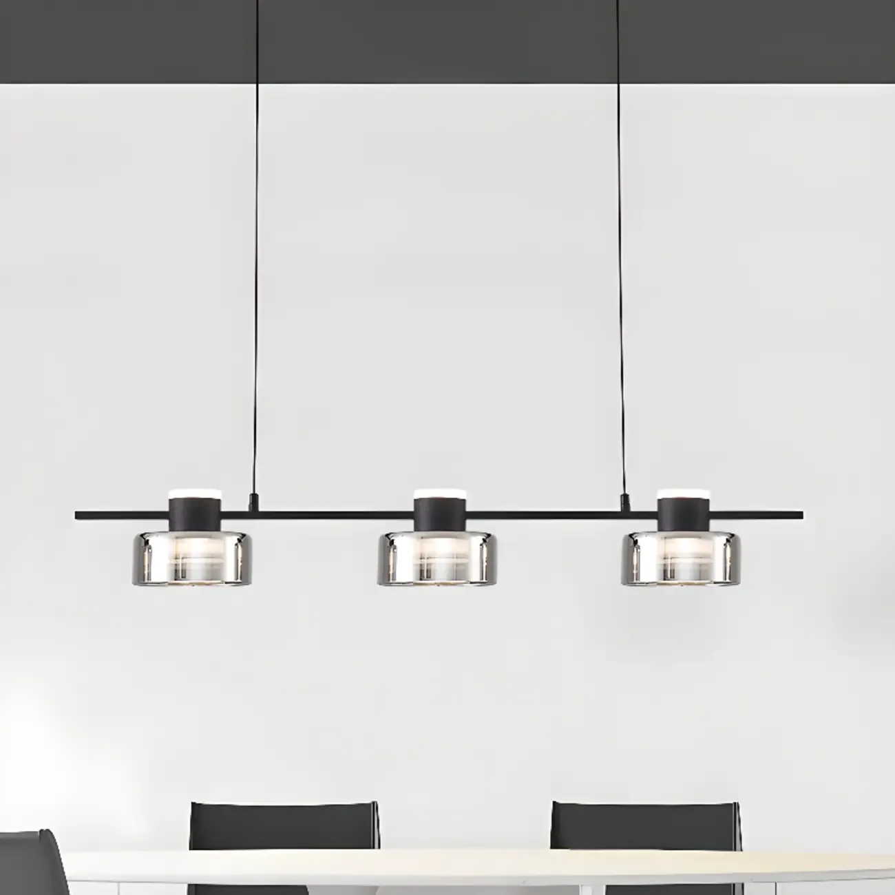 Modern Dimmable LED Drum Island Pendant Light for Kitchen