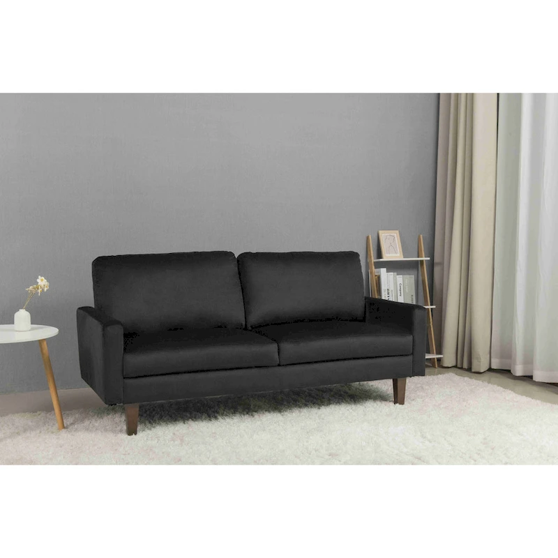 Velvet Square Arm Sofa