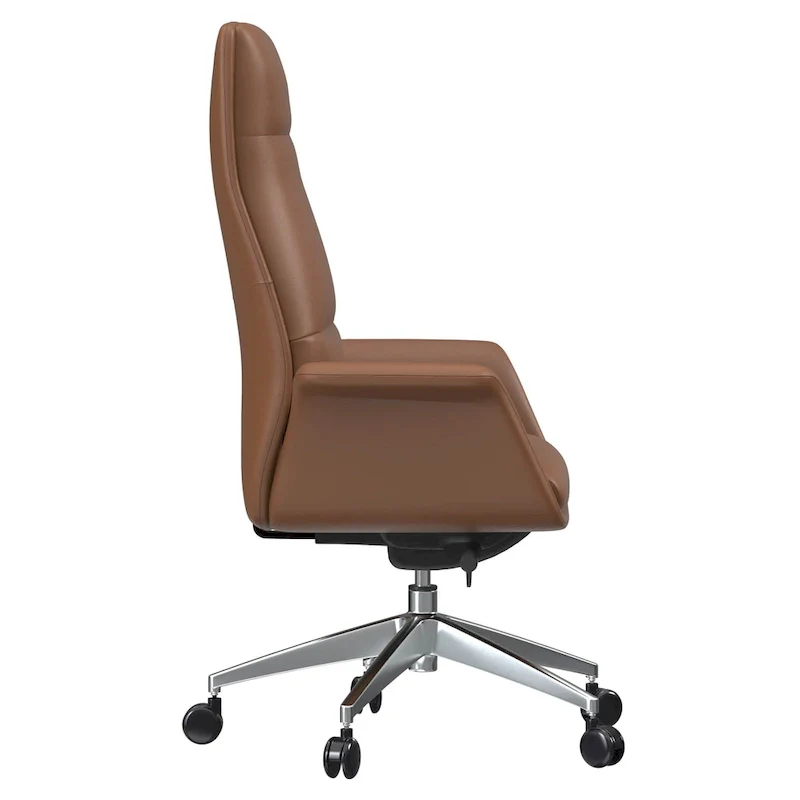 Summit High-Back Leather Office Chair with Swivel and Tilt