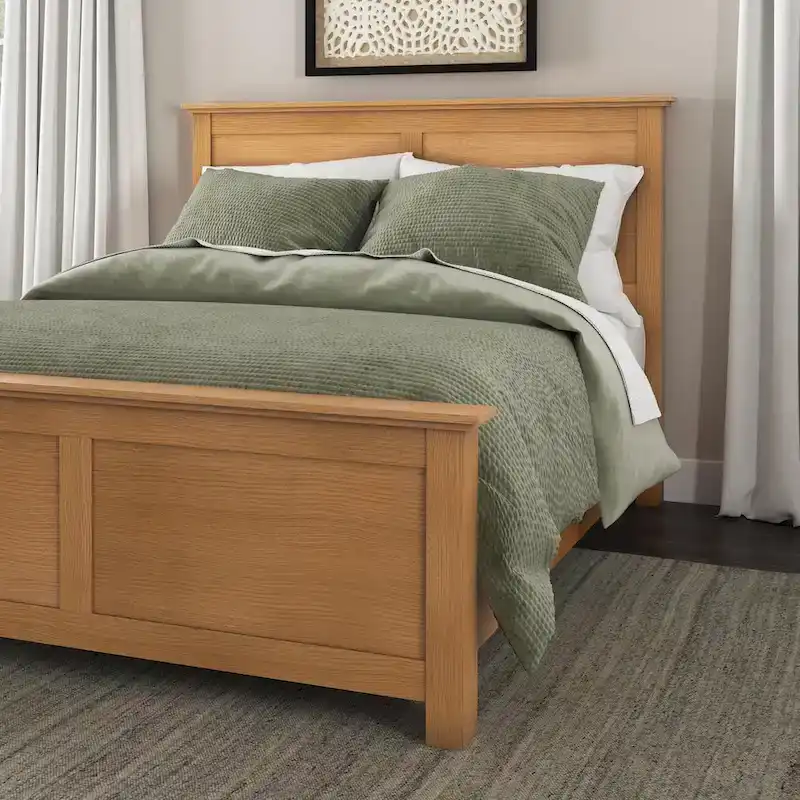 Oak Park Brown Wood Queen Bed, Nightstand and Dresser