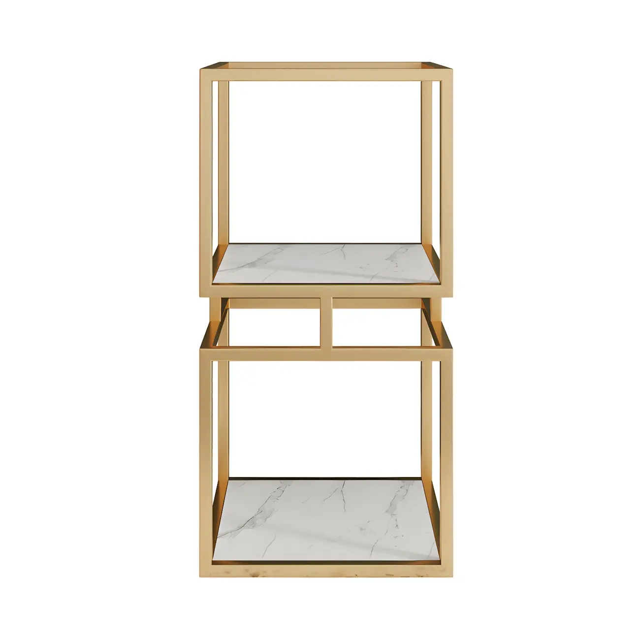 HomeyFad Modern Black Metal Cube Bookcase for Stylish Display