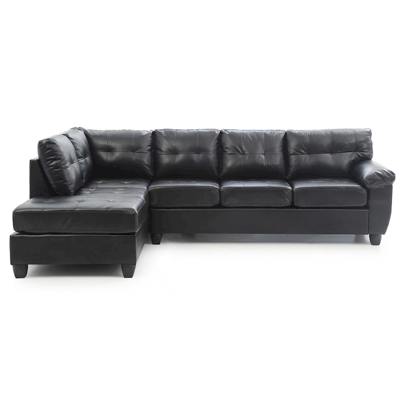 Gallant 111 in. W 2-piece Faux Leather L Shape Sectional Sofa - 78L x 111W x 32H