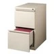 Steel 2-Drawer Mobile File Pedestal with Lock – Beige / Black / Grey / White / Natural / Blue / Brown
