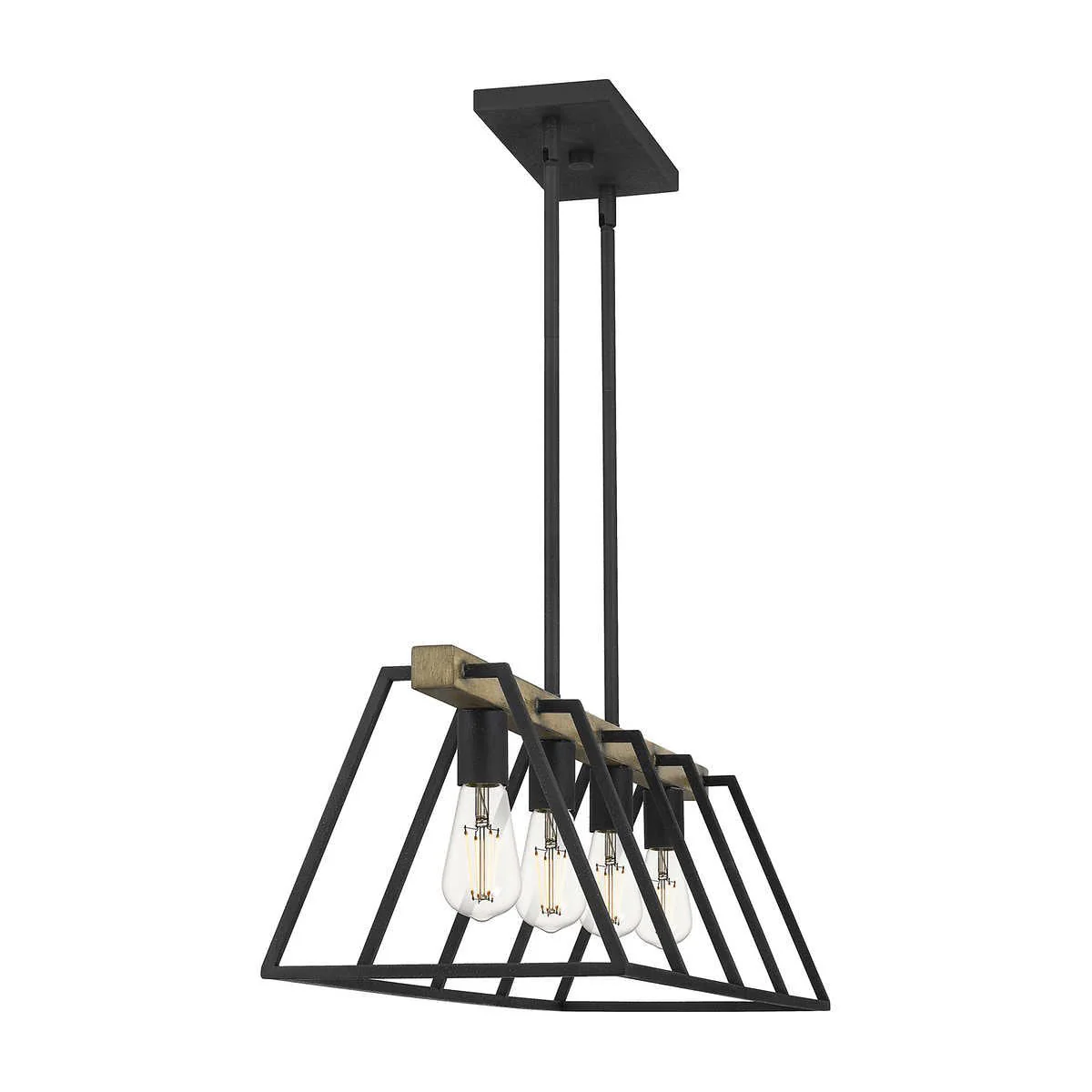 Ashley Harbour Lighting Houston 34 Modern Farmhouse 4-Light Linear Island Light Chandelier
