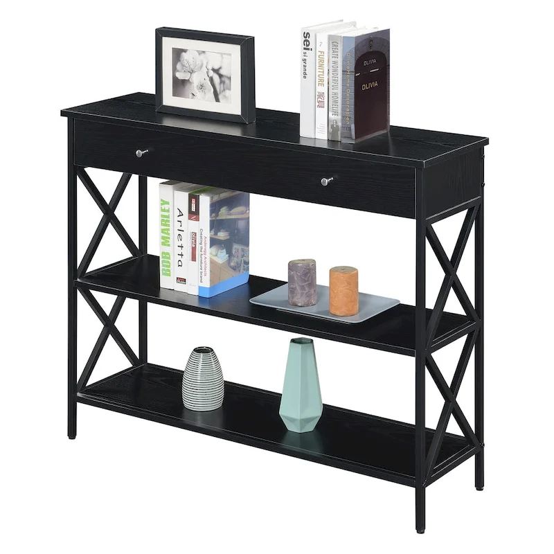 Convenience Concepts Tucson 1 Drawer Console Table with Shelves