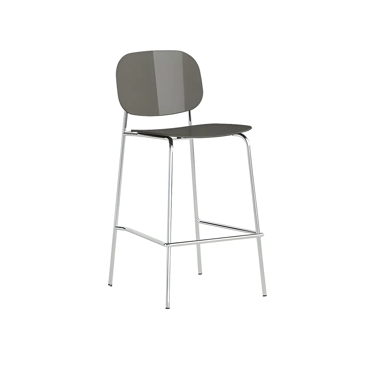 Modern Metal Counter Height Acrylic Bar Stools