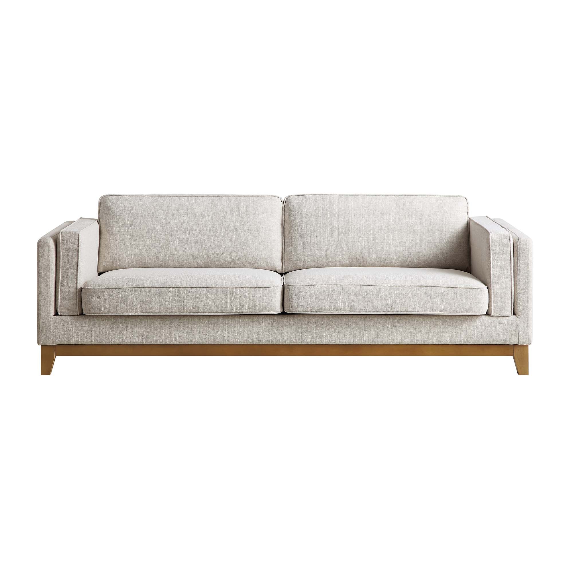 Oatmeal Fabric Sofa, 3-Seater