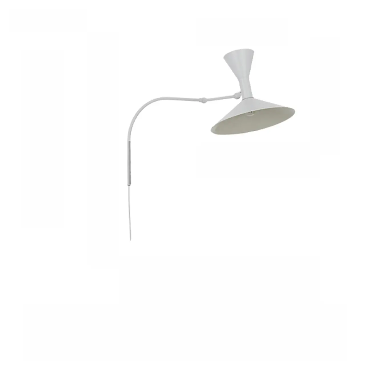 Modern White Plug-In Adjustable Wall Sconce in 2-Light