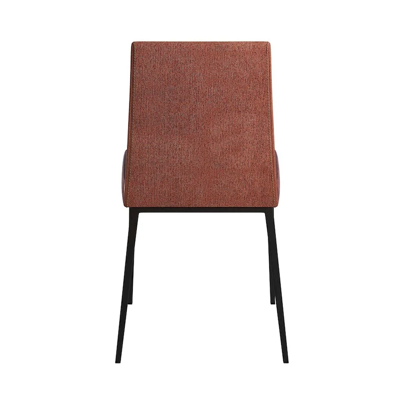 Set of Two Brown and Rust Stainless Steel Chairs