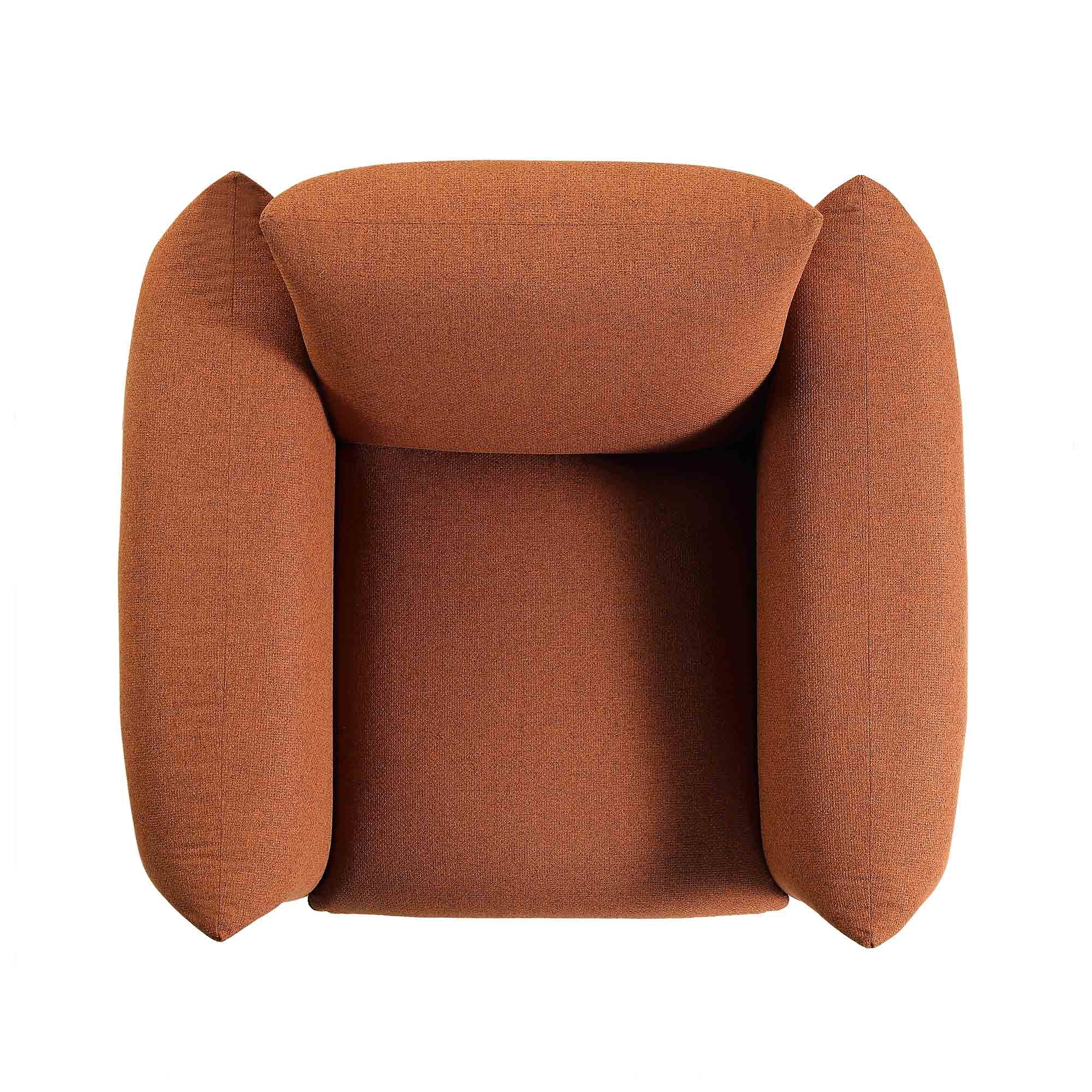 Armchair, Terracotta Fabric