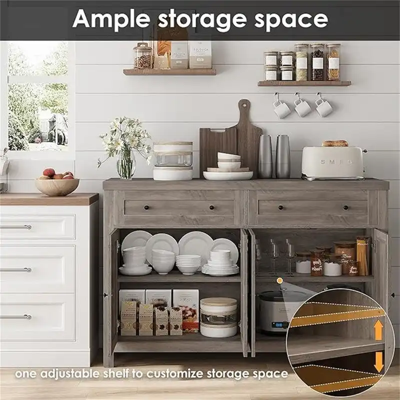 Buffet Sideboard Cabinet - 15.7D x 55.1W x 35.4H