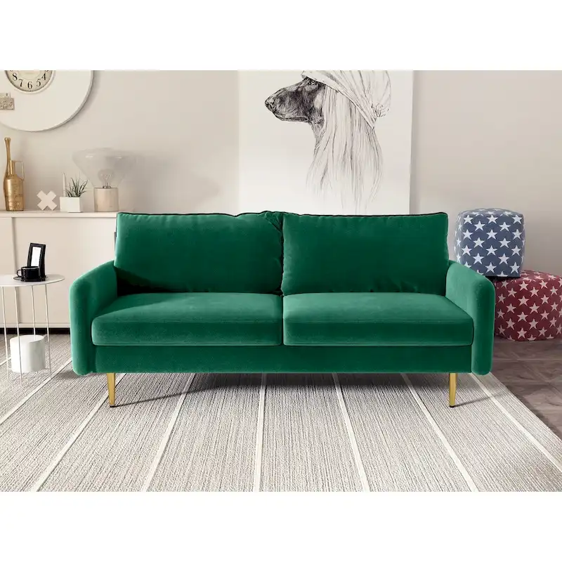 70   Velvet Square Arm Sofa